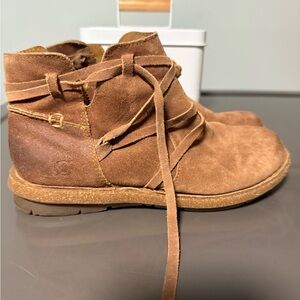 Born Brown Ankle Boots with Suede Finish